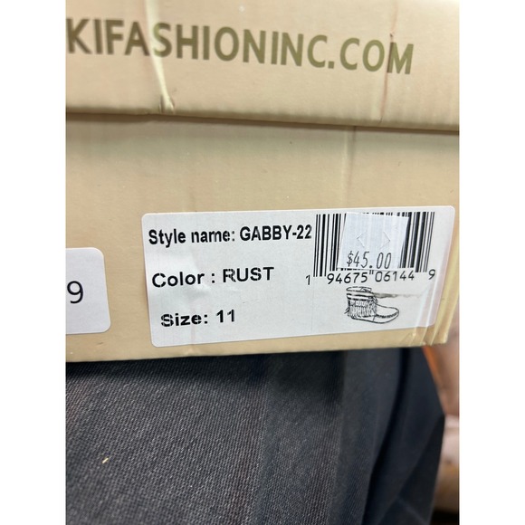 Yoki Gabby 22 Fringe Angle Boots Size 11 Rust NIB - Picture 6 of 6